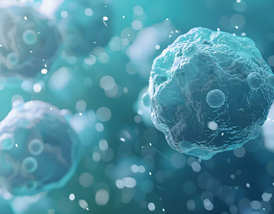 3D rendering of genetically modified cells expressing chimeric antigen receptor for CAR Tcell therapy. Concept Biotechnology, Genetic Engineering, Cancer Immunotherapy, Medical Illustration