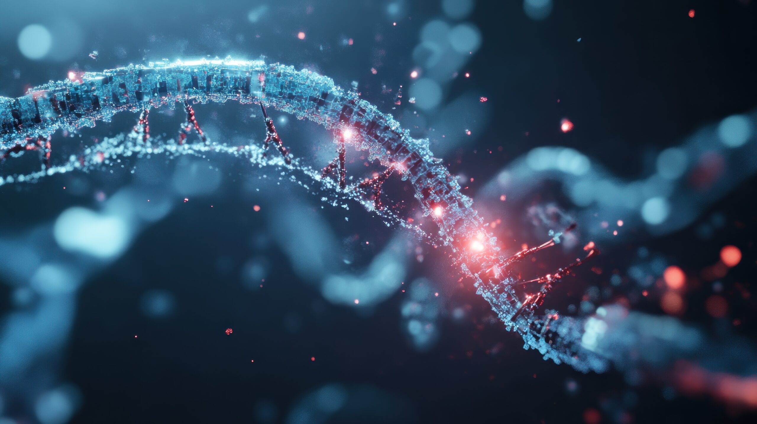 Bispecific antibody in action, digital 3d artwork illustration