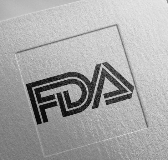 FDA stamp on white paper