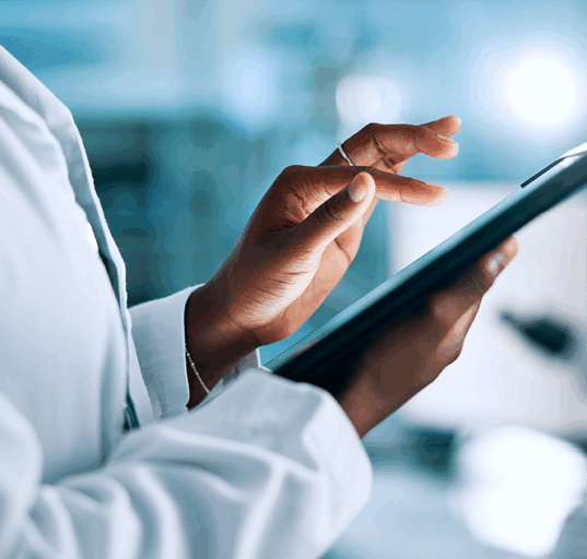 Doctor holding an ipad