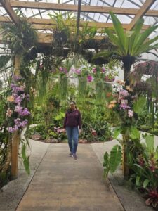Maha Hameed at a Botanical Garden in Florida. 